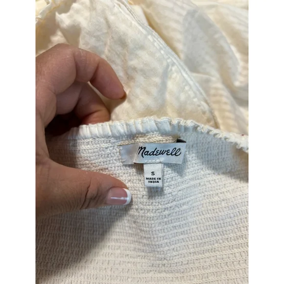 Women's Madewell Dress Size S Cream Pink - Picture 8 of 9